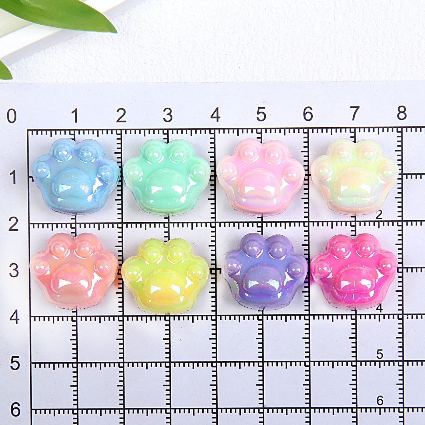Aurora Cat Paw Beads Cute Cartoon Paw Spacer Beads